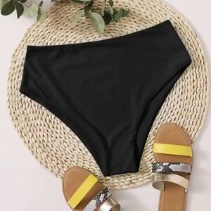 Highly Rated Black High-Waisted Bikini Bottom size small